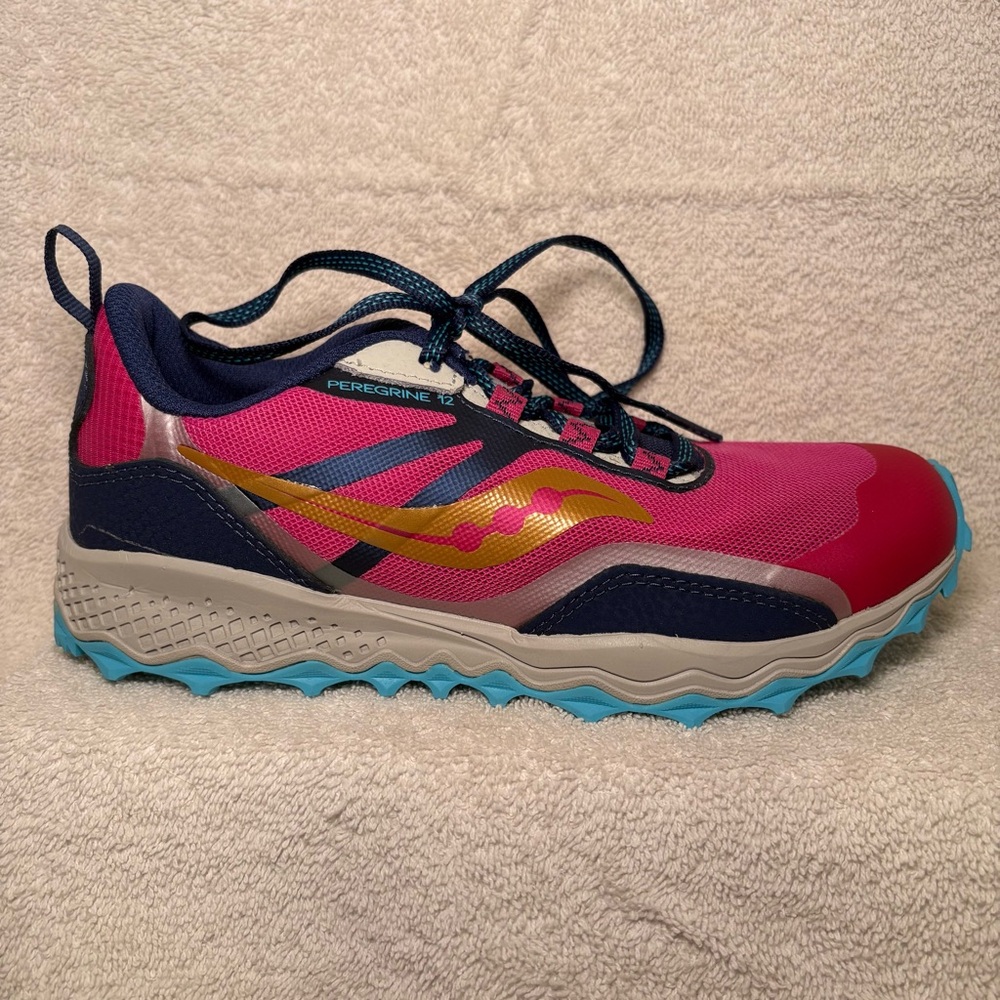 Kid’s SAUCONY Peregrine 12 Shield Tennis Shoes, Girls Size 3M